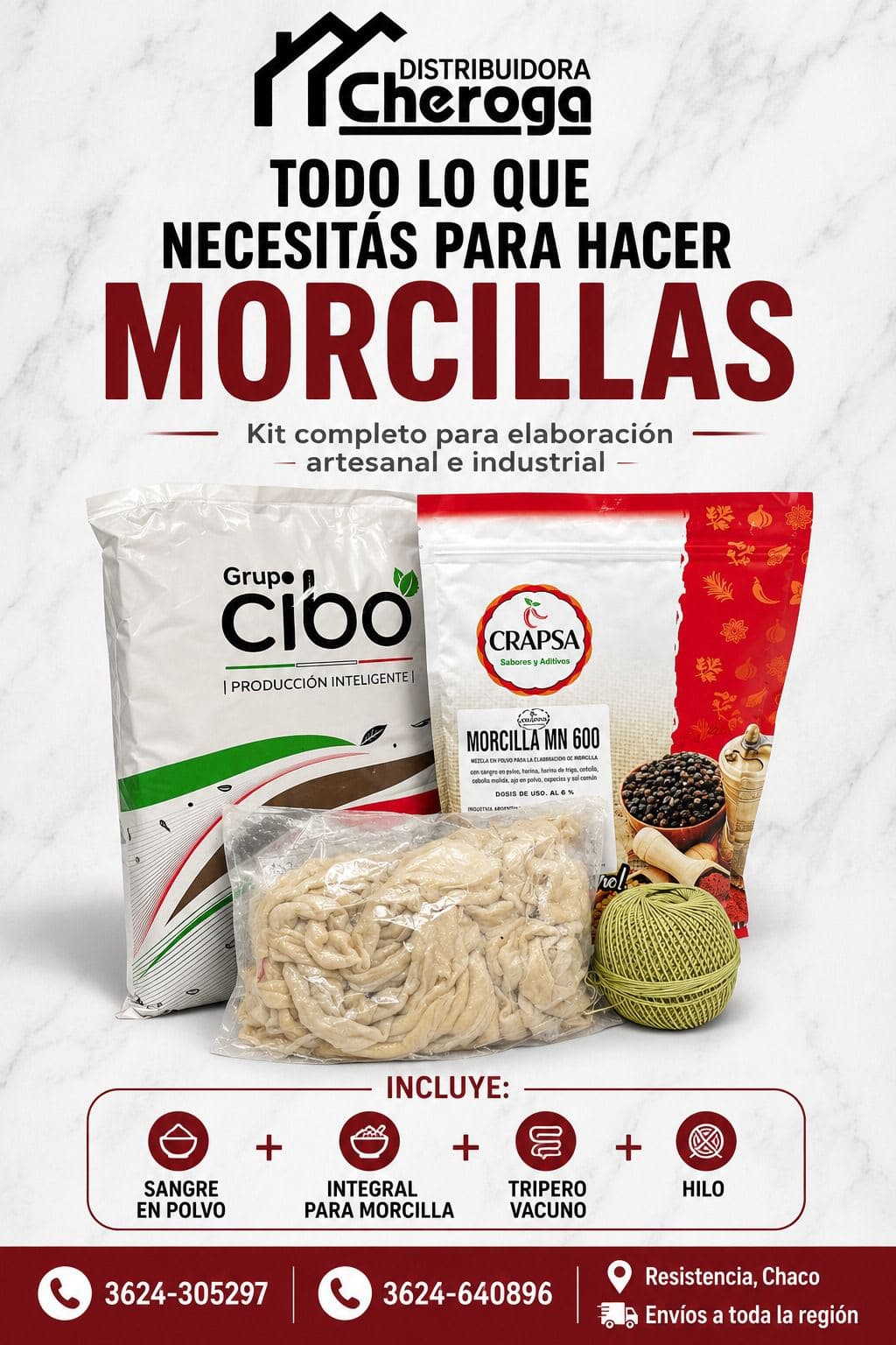 COMBO PARA 20 KG DE MORCILLA